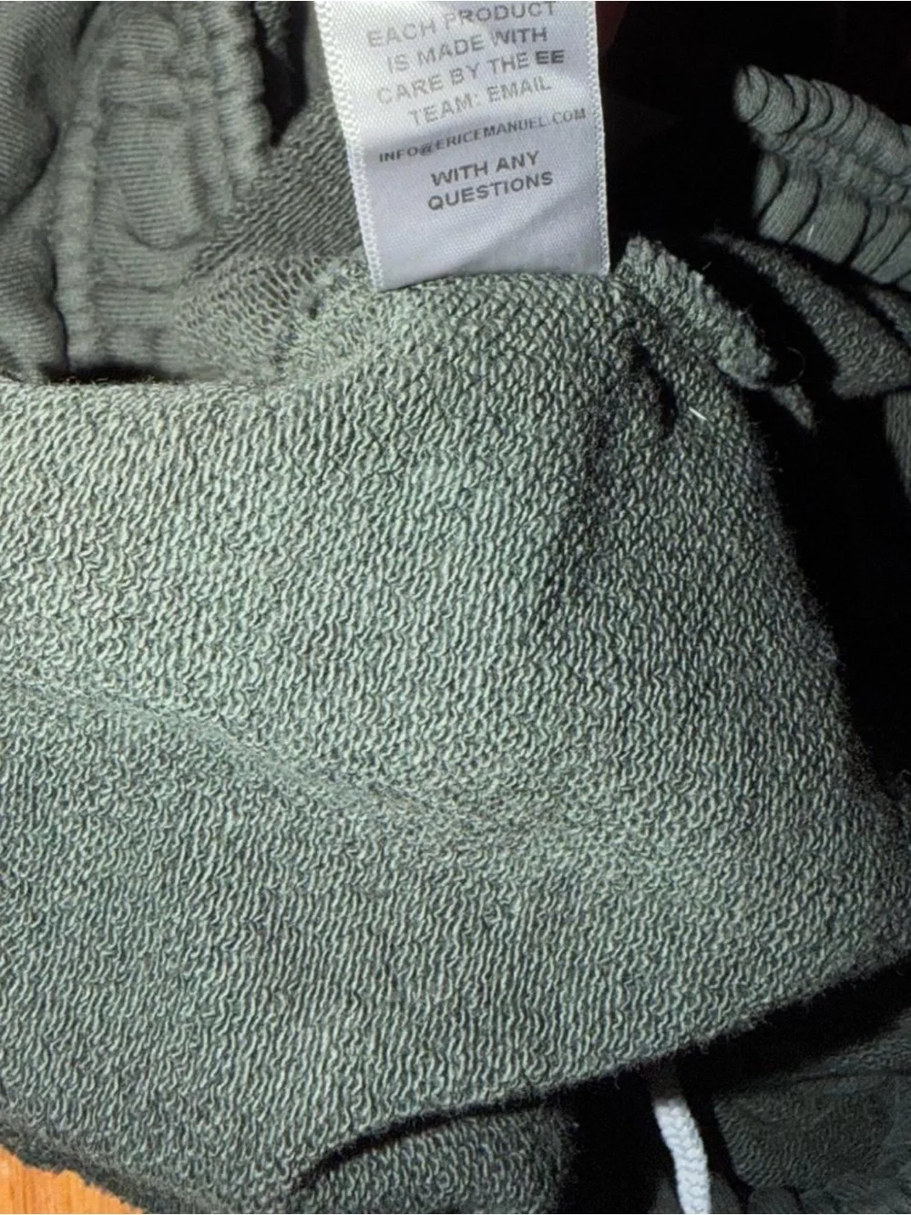Eric Emanuel EE Basic/Core Sweat Short - Dark Green - Cotton - 100% Authentic
